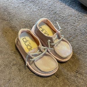 Pink sparkle toddler Hey Dudes